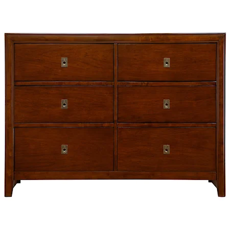 6 Drawer Dresser with Matte Drawer Pulls